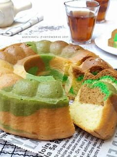 Foto resep Marble sponge cake / bolu marmer