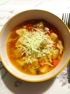 Minestrone leves gyors főző edényben gluténmentesen recept fotója