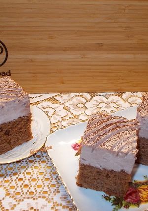 Csokoládés-almás kocka recept fotója