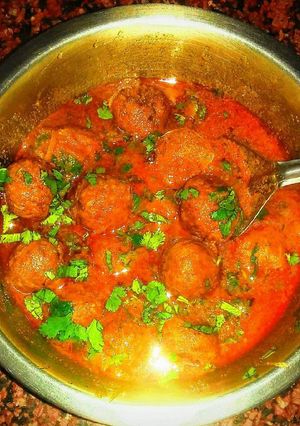 A picture of Kathal ka kofta.