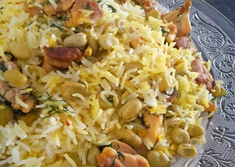 Riso Basmati con Pollo, Fave e Aneto