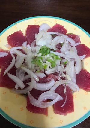 A picture of Tuna marinade.