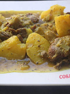 Una foto de Galtas con patatas y alcachofas