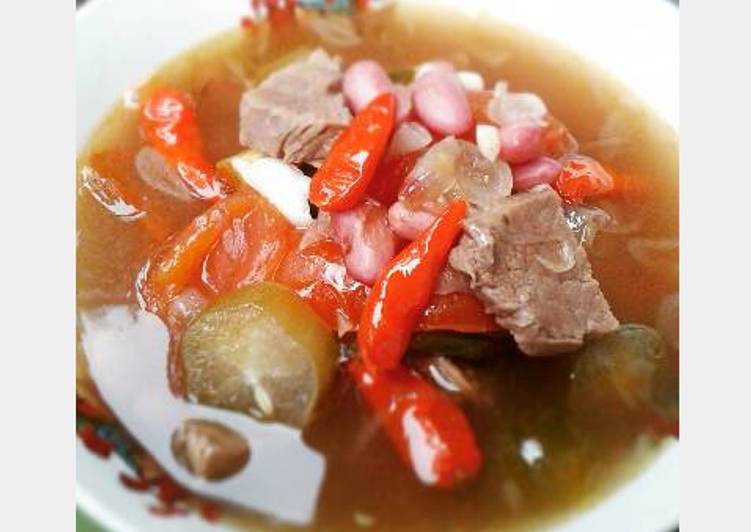 Asem-asem Daging Kacang Merah