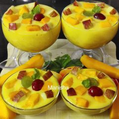 Mango Fruit Custard (Party Food) A picture of Mango Fruit Custard (Party Food).