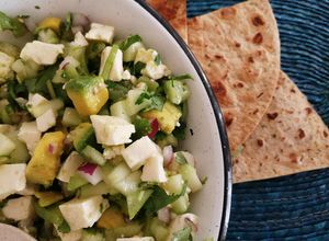 Una foto de Ceviche de queso panela