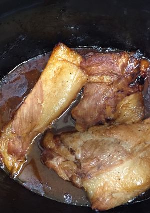 Una foto de Secreto ibérico en salsa barbacoa