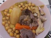 A picture of pork and turnips