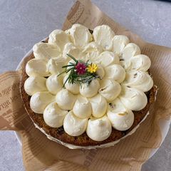 A picture of Carrot Cake with Cream Cheese Frosting.