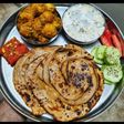 Lachha paratha with soya chaap
