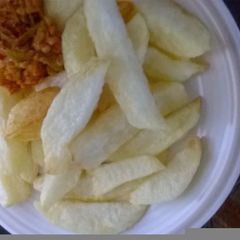 A picture of Home-made chips.