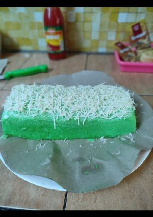 Foto resep Bolu kukus pandan topping keju