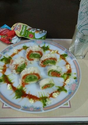 A picture of #Pinwheel roll sandwich#wraps.