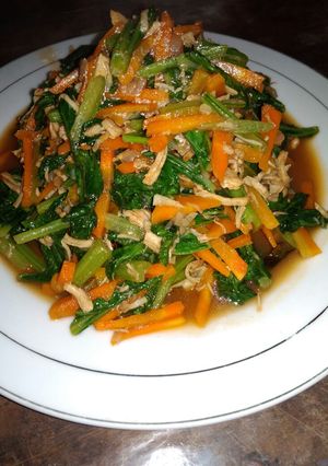 Foto resep Tumis sawi suir ayam