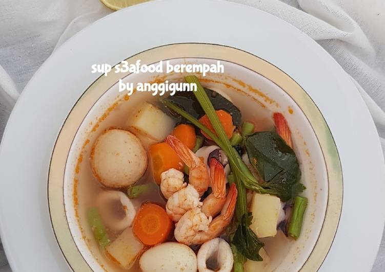 Cara Gampang Membuat Sup seafood berempah, Sempurna