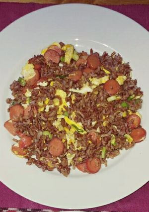 Foto resep Nasi Merah Goreng