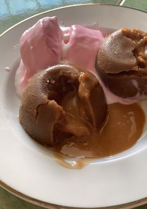 Foto resep Lava cake with ice cream