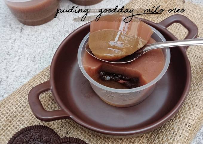 19. puding goodday milo oreo