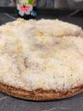 Kuchen de miga relleno de plátano