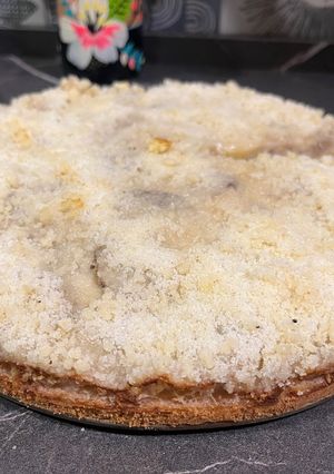 Una foto de Kuchen de miga relleno de plátano