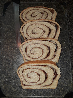 A picture of Homemade Cinnamon Swirl Bread.