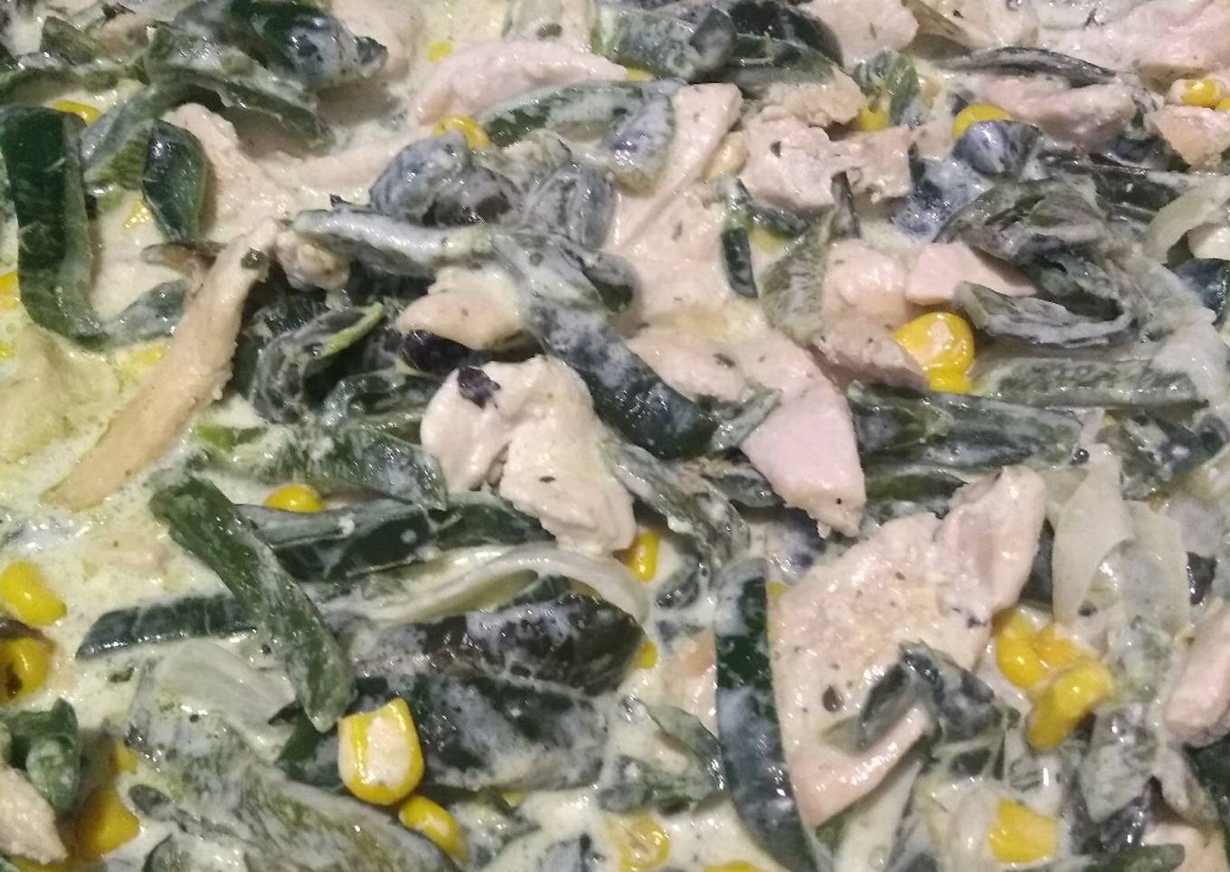 Rajas con pechuga de pollo