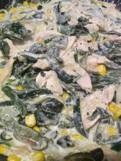 Una foto de Rajas con pechuga de pollo