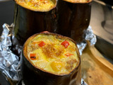 Receta berenjenas 🍆 rellenas vegetarianas!!