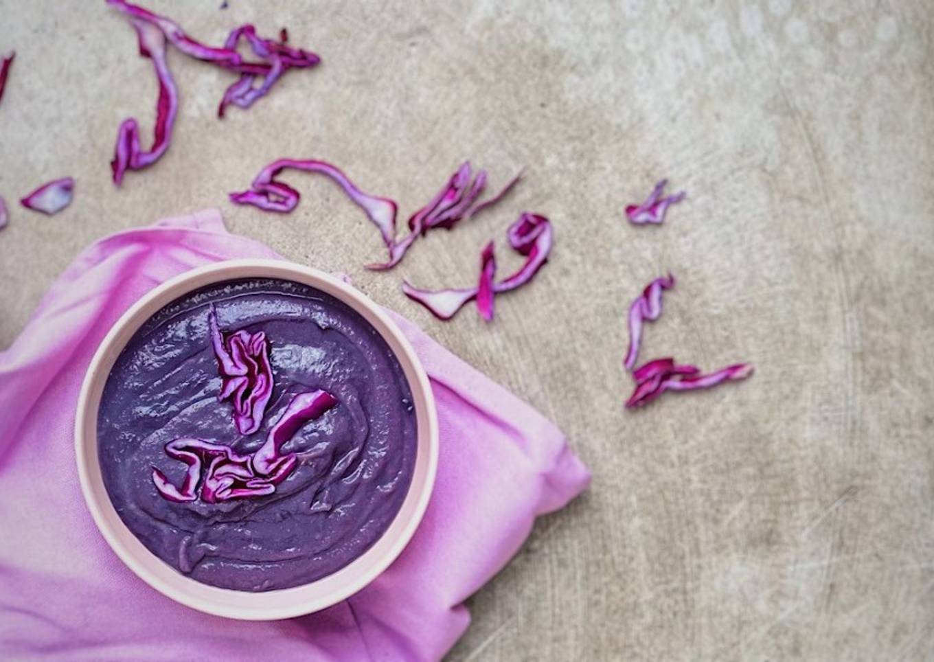 Crema de lombarda en 10 minutos con olla rápida, ligera y fácil