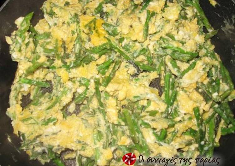 Simple Way to Make Agrelia (wild asparagus) with eggs in 31 Minutes for Mom