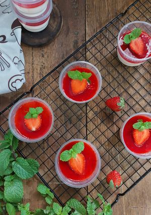 Foto resep Puding Merah Putih 🇮🇩