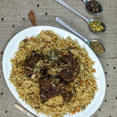 A picture of Peshawari ChanaMeva Pulao.