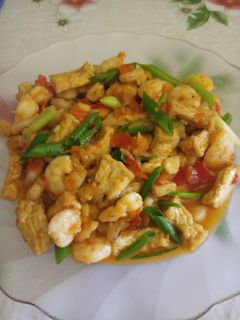 Foto resep Tumis udang tahu