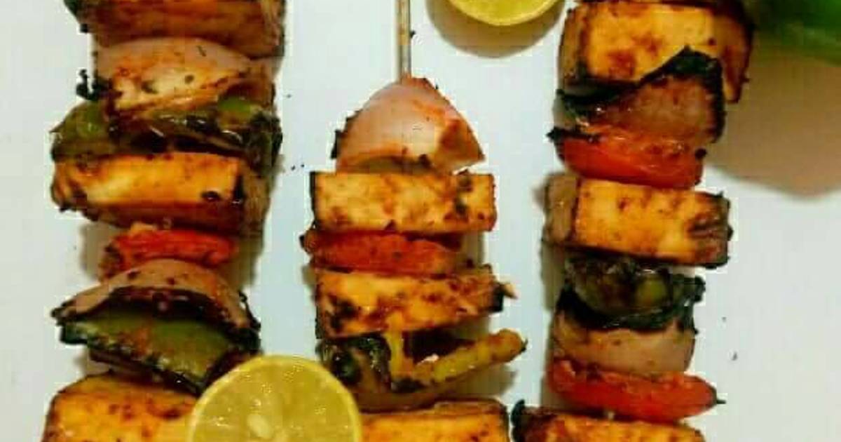 Tofu tikka veg seekh kabab Recipe by Aarti Jain Cookpad