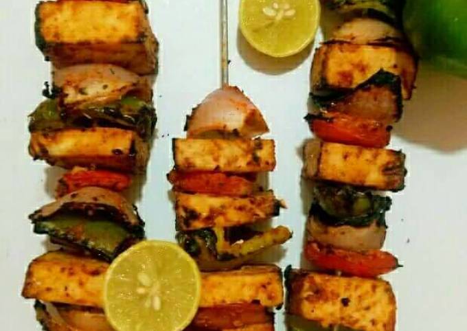Tofu tikka veg seekh kabab Recipe