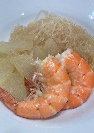 冬瓜鮮蝦粉絲煲 的食譜成品照片