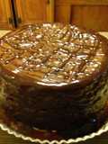 Pastel de chocolate combinado con imposible