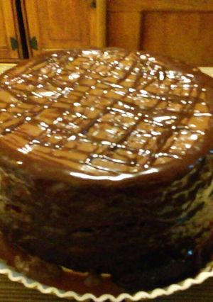 Una foto de Pastel de chocolate combinado con imposible