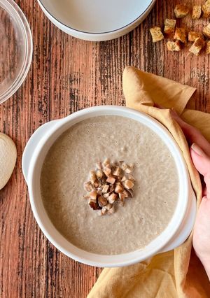 Une photo de Soupe crémeuse aux champignons
