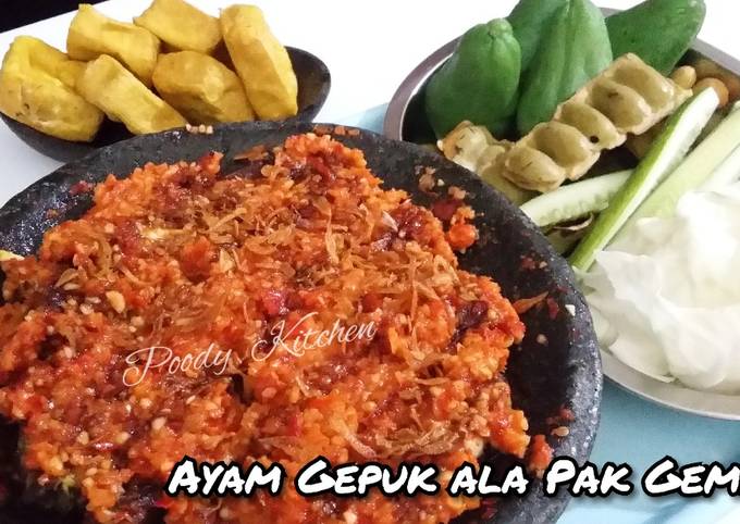 Resep Ayam Gepuk Ala Pak Gembus Oleh Pujani Handayani Cookpad