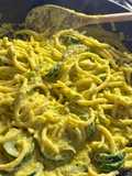 Pasta con Zucchine e Crema di Zafferano