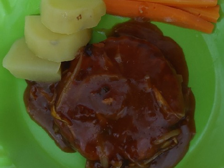 Resep Steak Tempe dengan brown sauce Anti Gagal