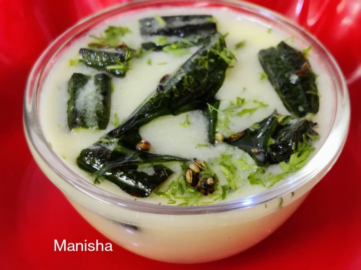How To Prepare Bhindi Kadhi(Lady&amp;#39;s fingers Kadhi) which Delicious
