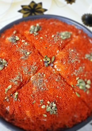 صورة لوصفة كنافة سريعة التحضير ولذيذة الطعم 😋