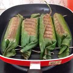รูปของ Nasi bakar ayam jamur kemangi (no minyak)