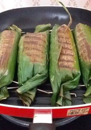Foto resep Nasi bakar ayam jamur kemangi (no minyak)