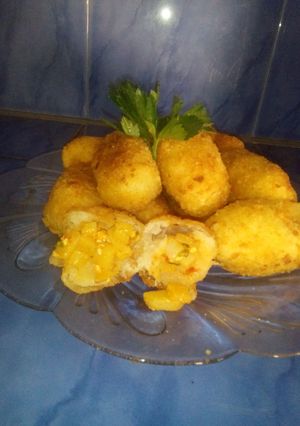 Foto resep Kroket singkong isi kentang