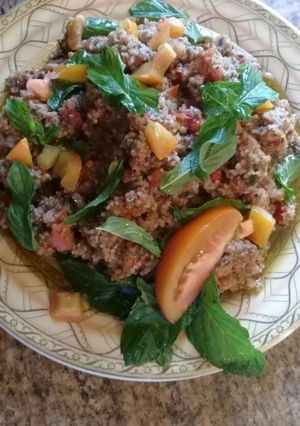 A picture of Southern Tomato Kibbeh (Kibbet Banadoura).