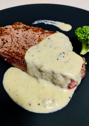 Una foto de Solomillo de ternera con salsa gorgonzola
