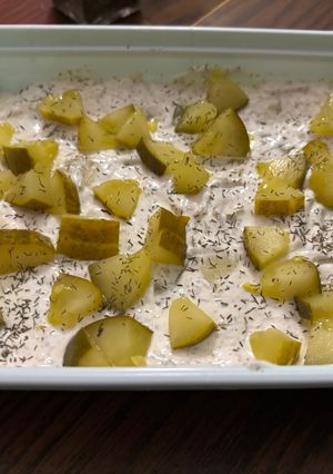 A picture of Dill pickle dip.